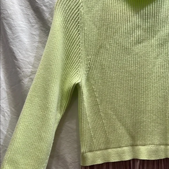 Anthropologie Thea Twofer Dress Le Green and Beige - Picture 4 of 7